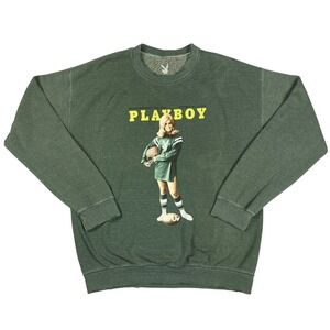 Playboy Mens Heather Green September 1967 Magazine Cover Graphic Sweatshirt S